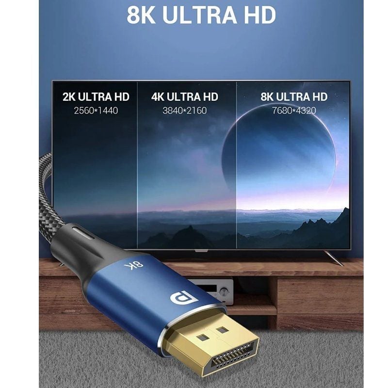 Cable Vention HCELG
DisplayPort Macho - DisplayPort 8K Macho
1.5m
Azul