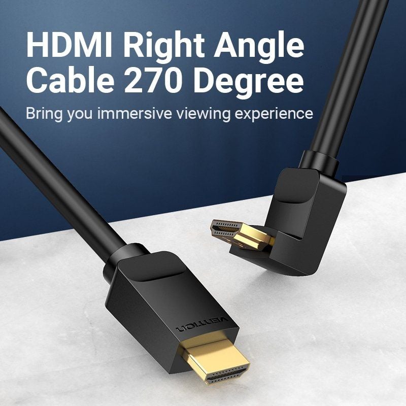 Cable HDMI 2.0 4K Acodado Vention AAQBH
HDMI Macho - HDMI Macho
2m
Negro