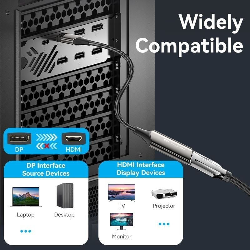 Cable Conversor Vention HFNBC
DisplayPort Macho - HDMI Hembra
25cm
Negro