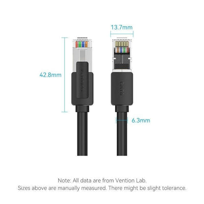 Cable de Red RJ45 UTP 26AWG Vention IKKBJ Cat.8
Gaming
5m
Negro