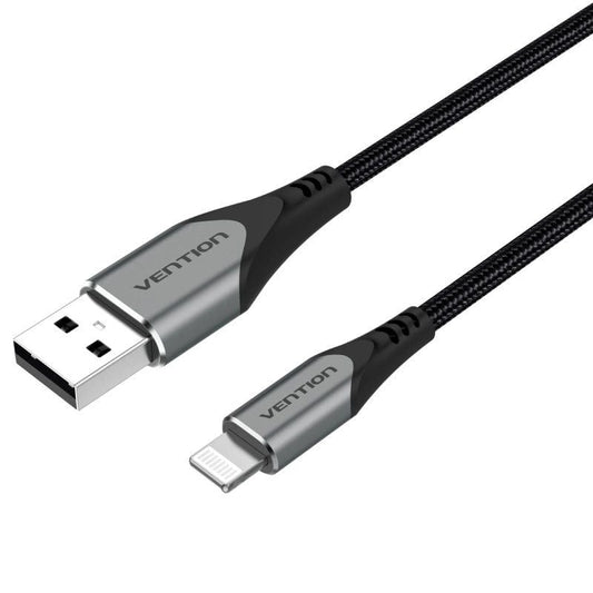 Cable USB 2.0 Lightning Vention LABHD
USB Macho - Lightning Macho
Hasta 12W
480Mbps
50cm
Gris