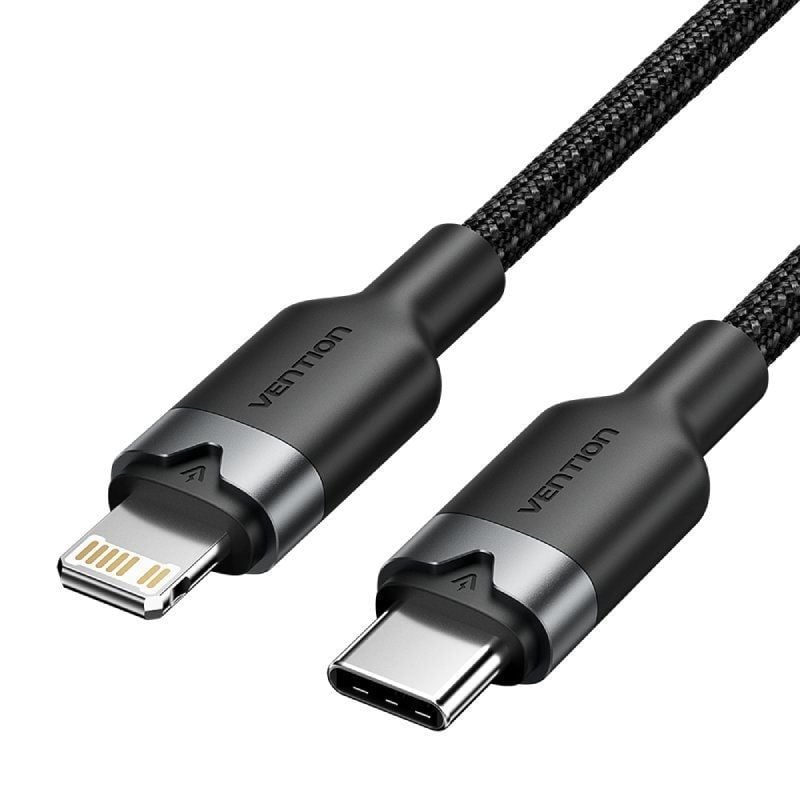 Cable USB Tipo-C Lightning Vention LALBF
USB Tipo-C Macho - Lightning Macho
27W
480Mbps
1m
Negro