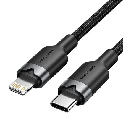 Cable USB Tipo-C Lightning Vention LALBH
USB Tipo-C Macho - Lightning Macho
27W
480Mbps
2m
Negro