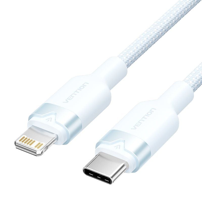 Cable USB Tipo-C Lightning Vention LALSF
USB Tipo-C Macho - Lightning Macho
27W
480Mbps
1m
Azul