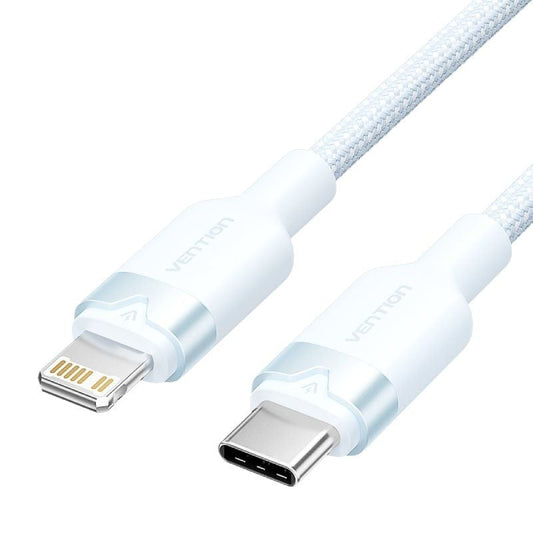 Cable USB Tipo-C Lightning Vention LALSF
USB Tipo-C Macho - Lightning Macho
27W
480Mbps
1m
Azul