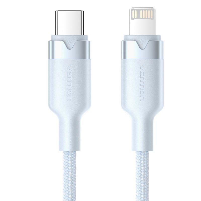 Cable USB Tipo-C Lightning Vention LALSF
USB Tipo-C Macho - Lightning Macho
27W
480Mbps
1m
Azul