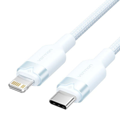 Cable USB Tipo-C Lightning Vention LALSH
USB Tipo-C Macho - Lightning Macho
27W
480Mbps
2m
Azul