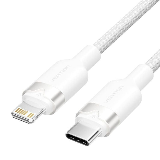Cable USB Tipo-C Lightning Vention LALWF
USB Tipo-C Macho - Lightning Macho
27W
480Mbps
1m
Blanco