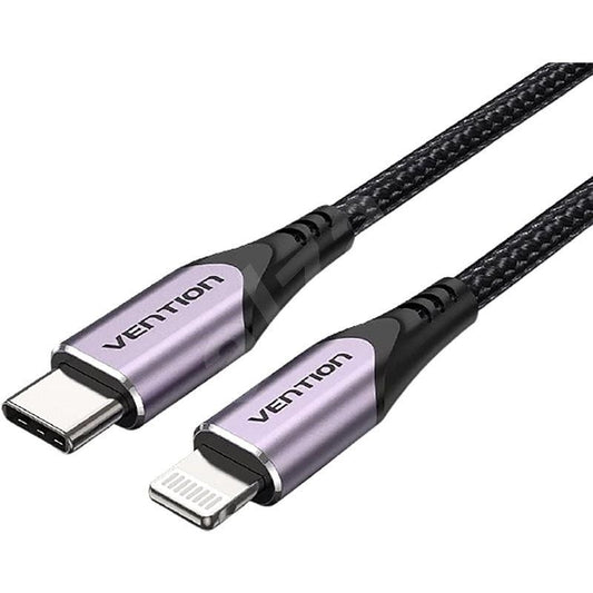 Cable USB 2.0 Tipo-C Lightning Vention TACVF
USB Tipo-C Macho - Lightning Macho
Hasta 27W
480Mbps
1m
Morado