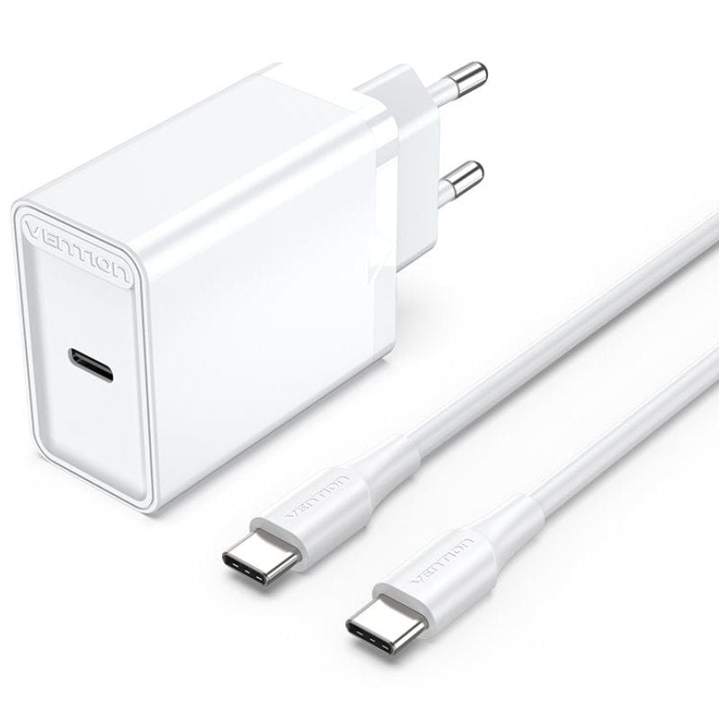 Cargador de Pared Vention FAHWF-EU
1xUSB Tipo-C + 2x Cable USB Tipo-C
25W