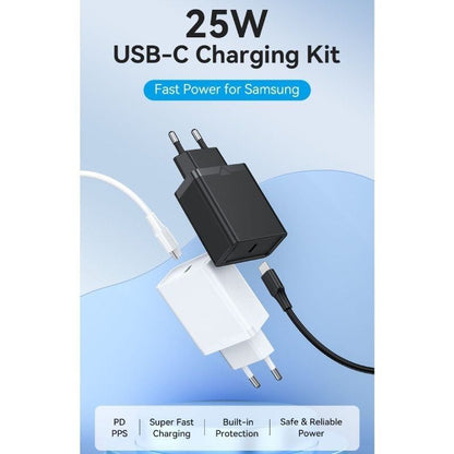 Cargador de Pared Vention FAHWF-EU
1xUSB Tipo-C + 2x Cable USB Tipo-C
25W