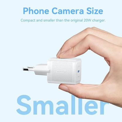 Cargador de Pared GaN Vention FEPL0-EU
1xUSB Tipo-C
20W