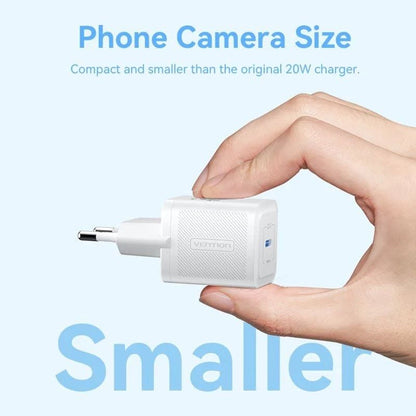 Cargador de Pared GaN Vention FEPW0-EU
1xUSB Tipo-C
20W