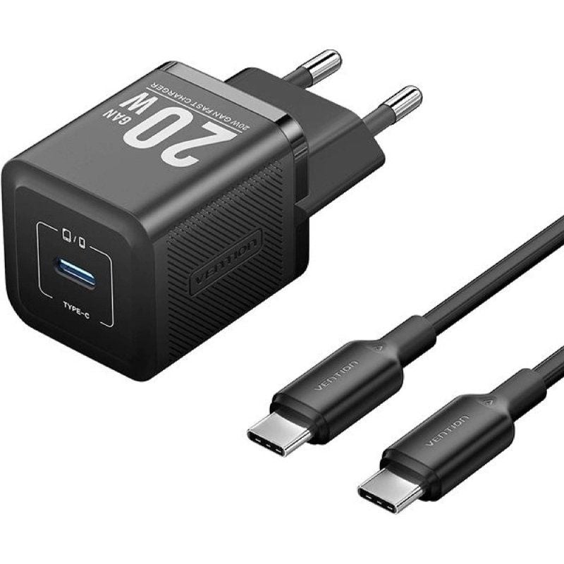 Cargador de Pared GaN Vention TZ-FEPB0-EU-01
1xUSB Tipo-C + Cable USB Tipo-C
20W