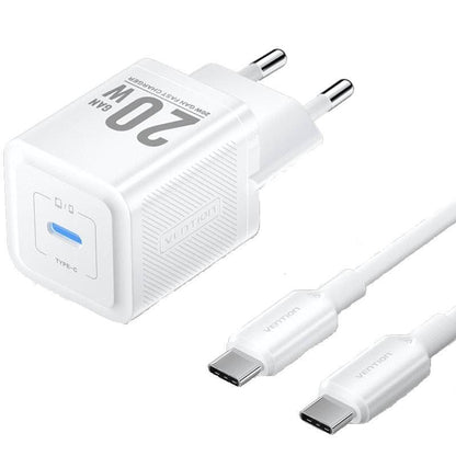 Cargador de Pared GaN Vention TZ-FEPW0-EU-01
1xUSB Tipo-C + Cable USB Tipo-C
20W