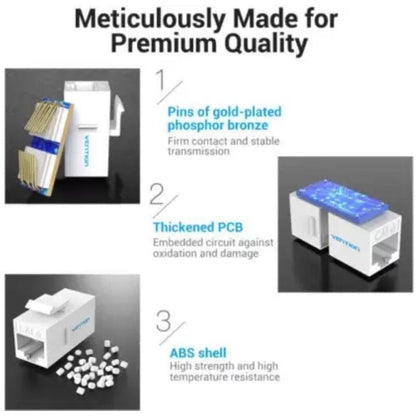 Conector RJ45 Vention IPGW0-5 Cat6 UTP
5 uds
Blanco