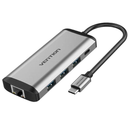 Docking USB Tipo-C Vention THAHB
1xHDMI 4K
3xUSB
1xUSB Tipo-C PD
1xRJ45
1xLector tarjetas
1xAudio
Gris