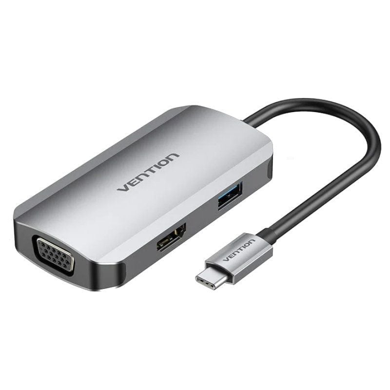 Docking USB Tipo-C Vention TOAHB
1xHDMI 4K
1xVGA
1xUSB
1xUSB Tipo-C PD
Gris