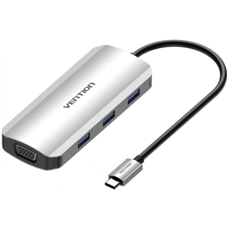 Docking USB Tipo-C Vention TOIHB
1xHDMI 4K
1xVGA
3xUSB
1xUSB Tipo-C PD
Gris