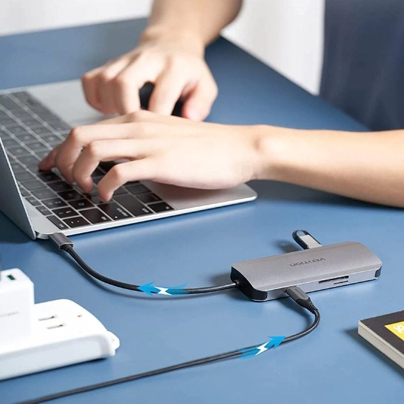 Docking USB Tipo-C Vention TOJHB
1xHDMI 4K
3xUSB
1xUSB Tipo-C
1xLector Tarjetas
Gris