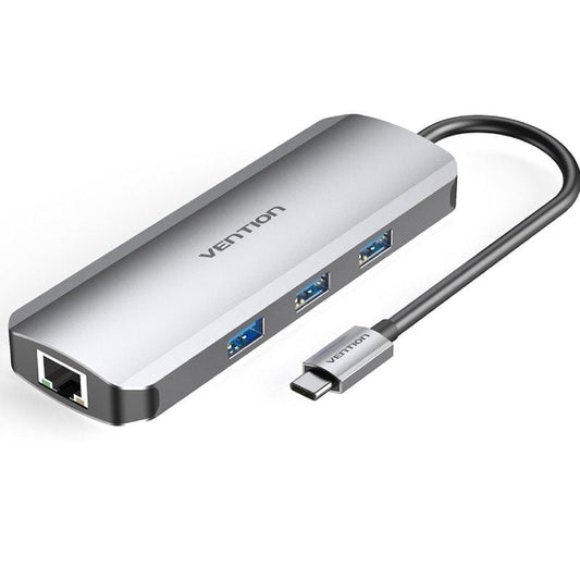 Docking USB Tipo-C Vention TOKHB
1xHDMI 4K
3xUSB
1xUSB Tipo-C PD
1xRJ45
1xLector Tarjetas SD y MicroSD
Gris
