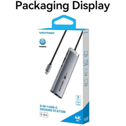 Hub USB Tipo-C 3.2 Vention TGVHB
2xUSB
1xUSB Tipo-C PD
1xUSB Tipo-C
1xRJ45
1xLector de Tarjetas
1xJack 3.5mm
1xHDMI
Gris