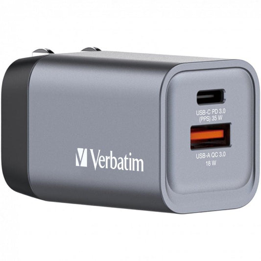 Cargador de Pared Universal GaN para Viaje Verbatim GNC-35
1xUSB Tipo-C
1xUSB
35W
