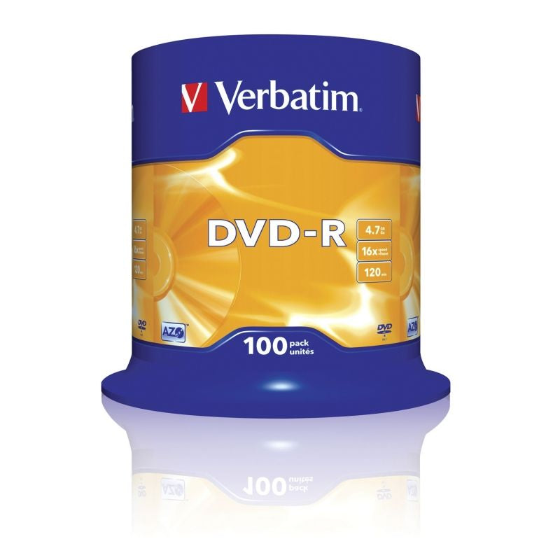 DVD-R Verbatim Advanced AZO 16X
Tarrina-100uds