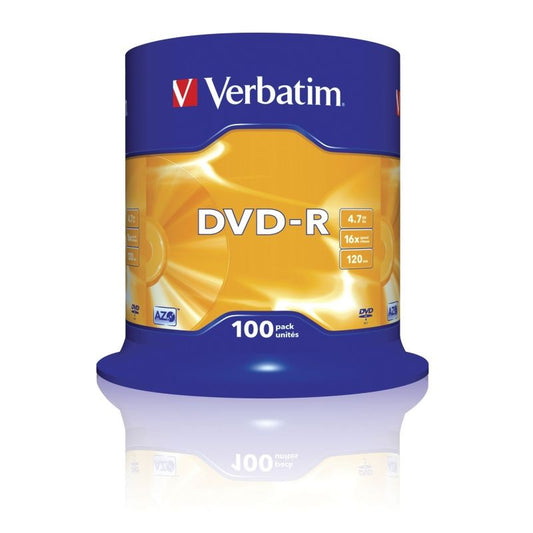 DVD-R Verbatim Advanced AZO 16X
Tarrina-100uds