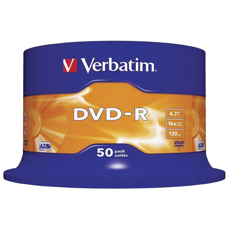DVD-R Verbatim Advanced AZO 16X
Tarrina-50uds