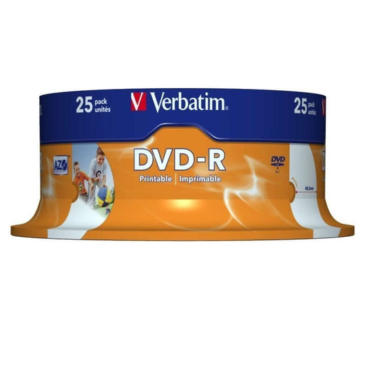 DVD-R Verbatim Imprimible 16X
Tarrina-25uds