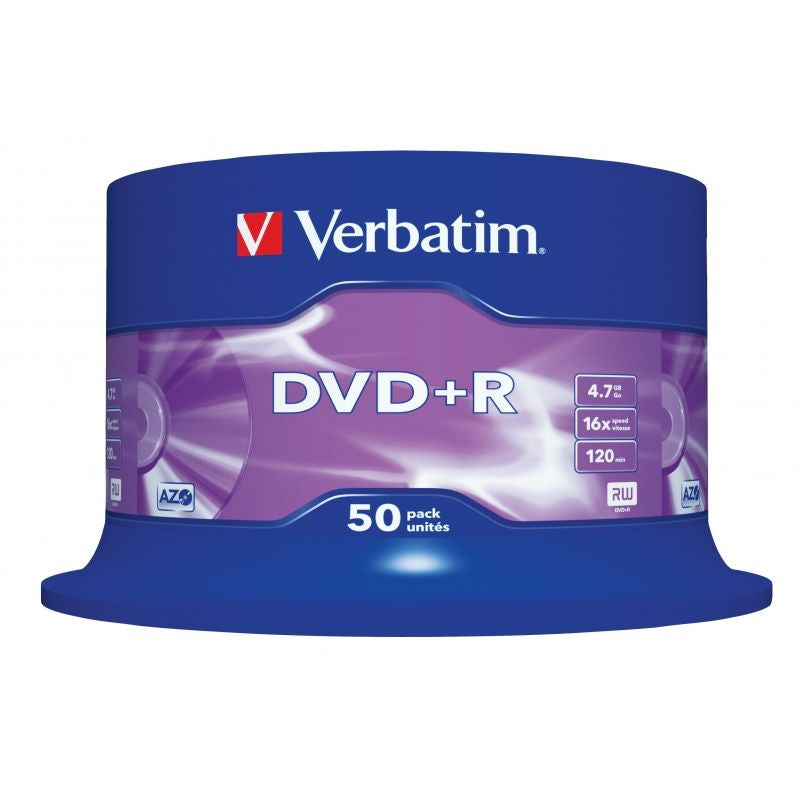 DVD+R Verbatim Advanced AZO 16X
Tarrina-50uds