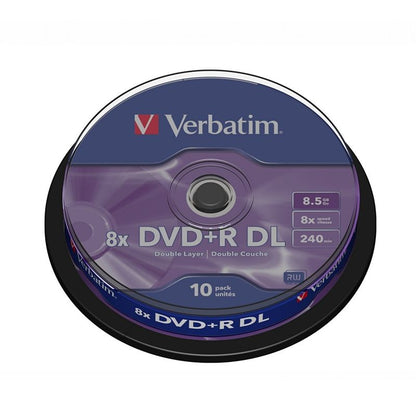 DVD+R Doble Capa Verbatim Advanced AZO 8X
Tarrina-10uds