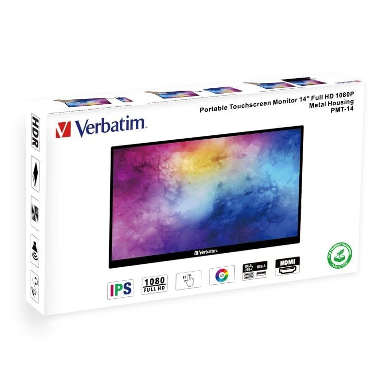 Monitor Portátil Táctil Verbatim PMT-14 14"
Full HD
Multimedia
Negro