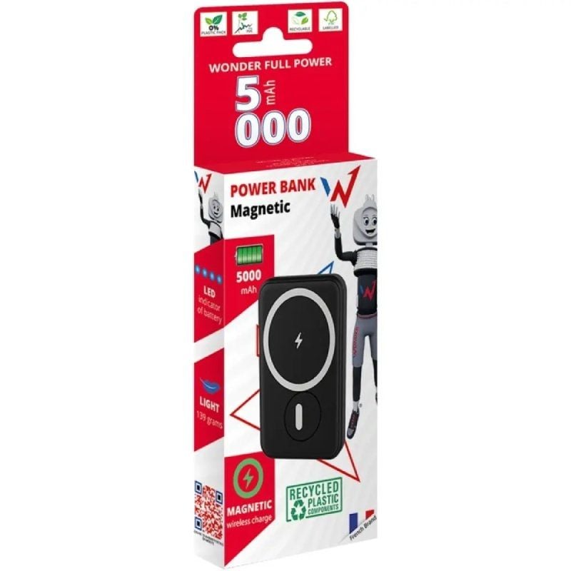 Powerbank 5000mAh Wonder WX5MAG
20W
Negra