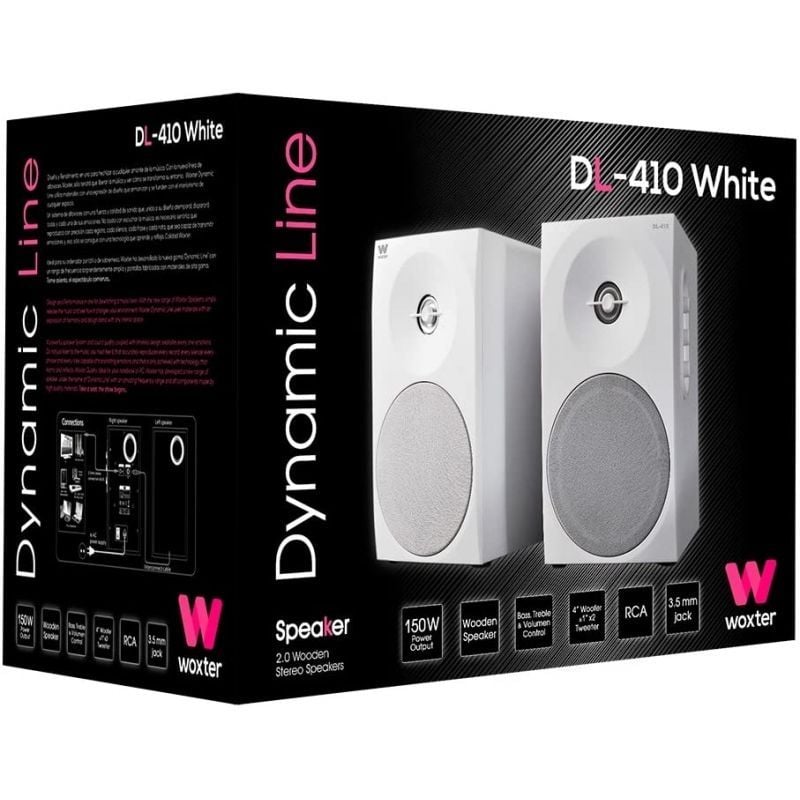 Altavoces Woxter Dynamic Line DL-410
150W
2.0
Blanco