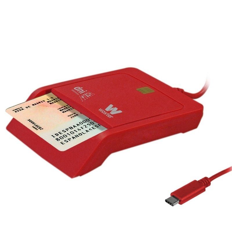 Lector de DNI y Tarjetas Woxter PE26-199
USB Tipo-C
Rojo