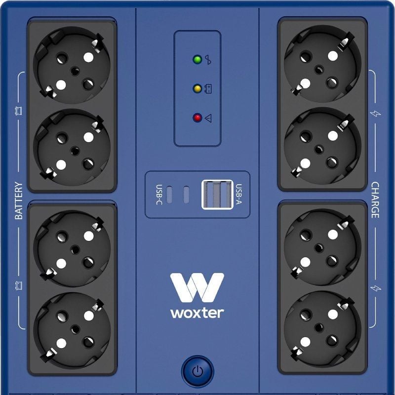 SAI Línea Interactiva Woxter Multibase UPS 800 VA
800VA-480W
8 Salidas
Formato Torre