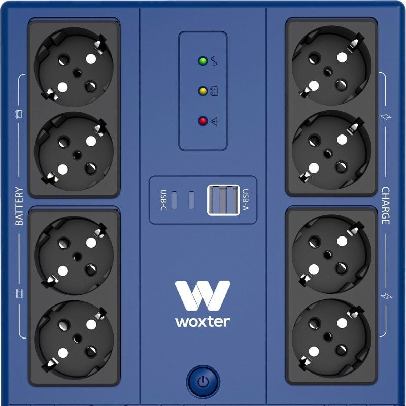 SAI Línea Interactiva Woxter Multibase UPS 800 VA
800VA-480W
8 Salidas
Formato Torre