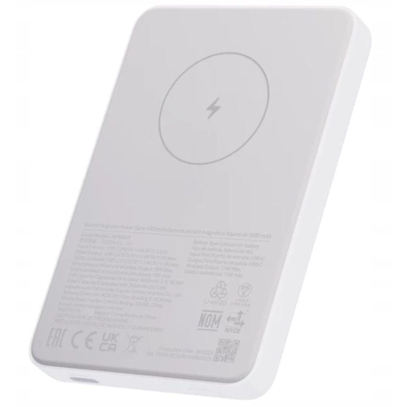 Powerbank 5000mAh Xiaomi Magnetic Power Bank 5000
18.5W
Blanca