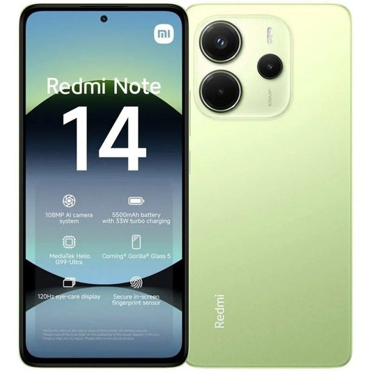 Smartphone Xiaomi Redmi Note 14 8GB
256GB
6.67"
Verde
