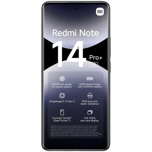 Smartphone Xiaomi Redmi Note 14 Pro+ 8GB
256GB
6.67"
5G
Negro