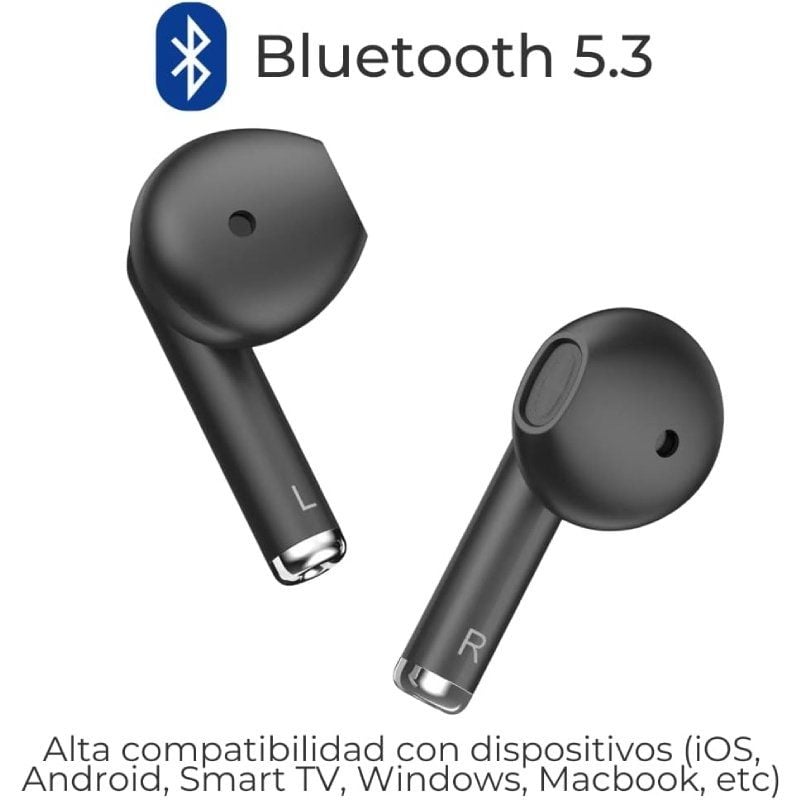 Auriculares Bluetooth ZTE Buds 2 con estuche de carga
Autonomía 5h
Negros
